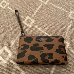 Coach NEW animal print wristlet